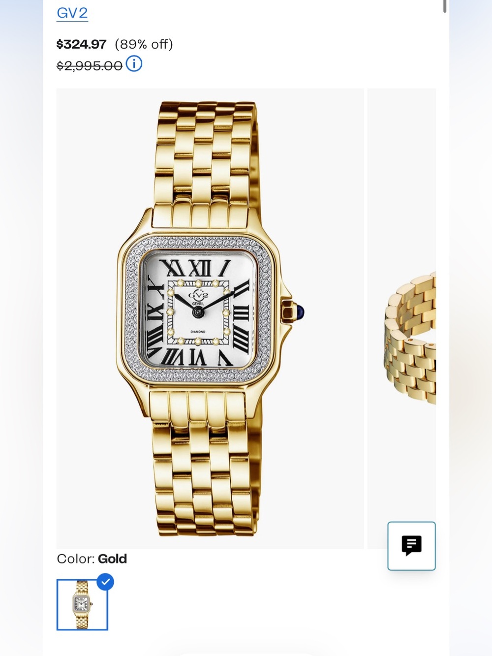 Milan 27.5MM Gold Stainless Steel & Diamond Bracelet Watch